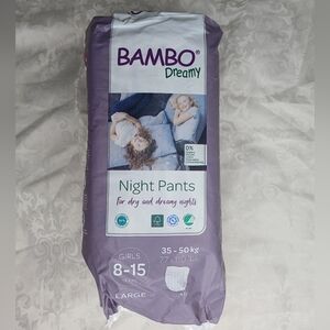 Bambo Dreamy Eco-Friendly Night Pants for Girls Age 8-15 Years, 77-110 lbs.